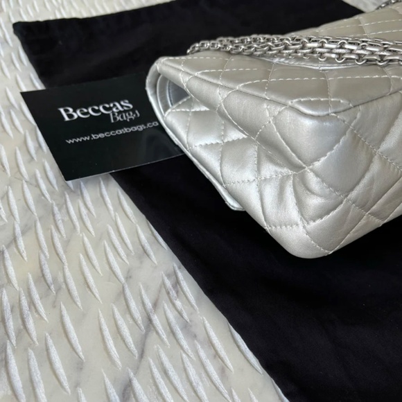 Authentic Chanel 2.55 Reissue 226 Silver Flap Bag - Picture 11 of 16